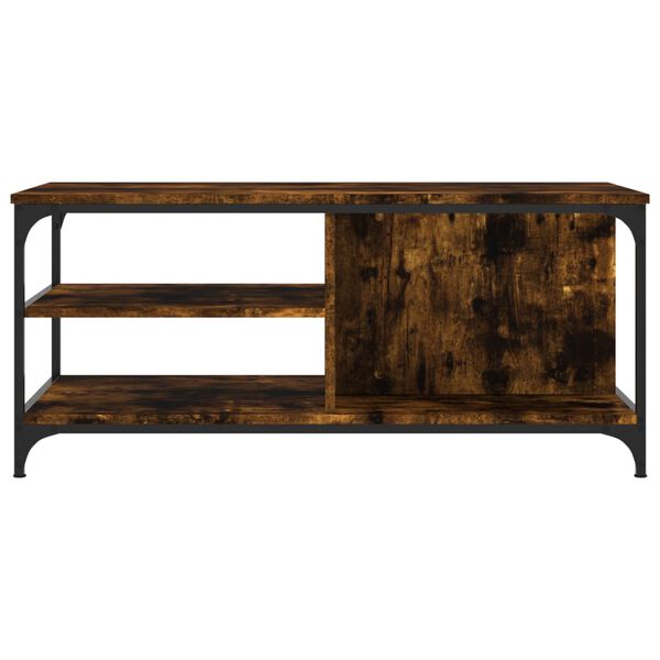 vidaXL Table basse Chêne fumé 100x50x45 cm Bois d'ingénierie