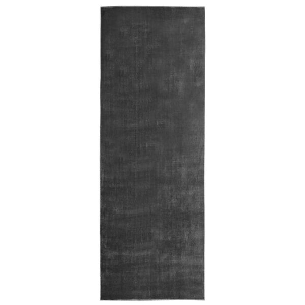 vidaXL Tapis de couloir lavable pliable Anthracite 80x300 cm Polyester