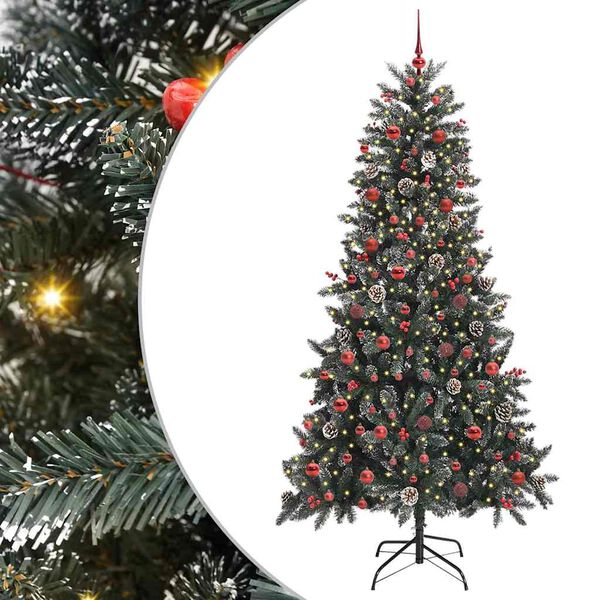 vidaXL Sapin de No&euml;l artificiel Vert 210 cm PVC, plastique et acier