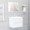 vidaXL Meubles de salle de bain blanc brillant bois d'ing&eacute;nierie