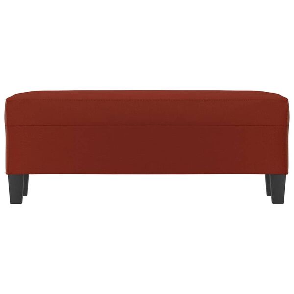 vidaXL Banc Rouge bordeaux 100x35x41 cm Similicuir