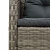 vidaXL Ensemble de canapé de jardin 6 pcs gris et gris foncé polyrotin