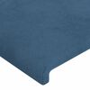 vidaXL Cadre de lit sans matelas bleu fonc&eacute; 140x190 cm velours