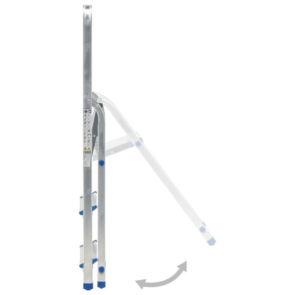 vidaXL Escabeau &agrave; 3 marches Aluminium 150 kg