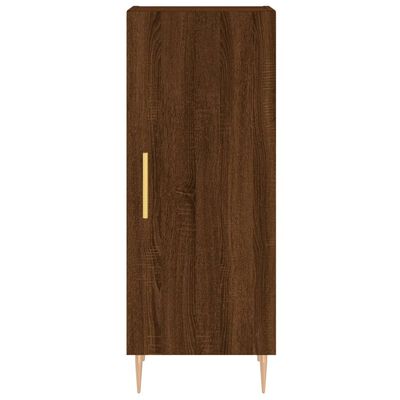 vidaXL Buffet haut Chêne marron 34,5x34x180 cm Bois d'ingénierie