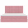vidaXL Lit de Rangement avec matelas Rose 180 x 200 cm Velours