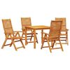 vidaXL Ensemble de salle &agrave; manger pour jardin 5 pc Marron