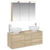 vidaXL Ensemble de mobilier de salle de bain 4 pcs Ch&ecirc;ne Sonoma