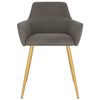 vidaXL Chaises &agrave; manger lot de 4 Gris fonc&eacute; Velours