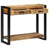vidaXL Table console Marron 90 x 33 x 75 cm Bois de mangue massif