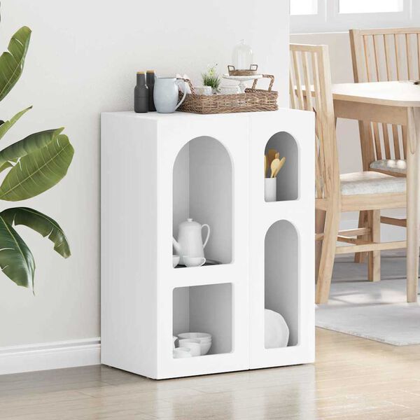 vidaXL Buffet Blanc 59 x 35 x 80,5 cm Bois d'ing&eacute;nierie