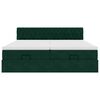 vidaXL Cadre de lit ottoman avec matelas vert fonc&eacute; 160x200 cm velours