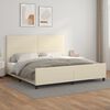 vidaXL Cadre de lit sans matelas cr&egrave;me 200x200 cm similicuir