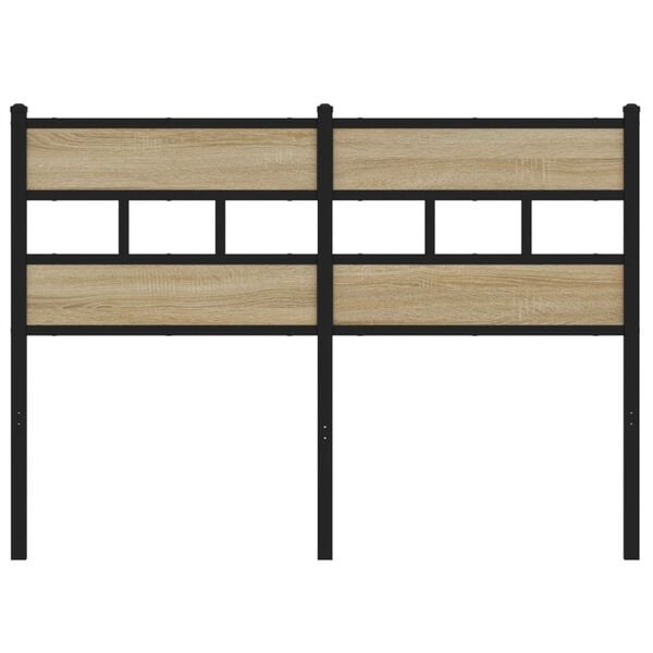 vidaXL Tête de lit chêne sonoma 120 cm fer et bois d’ingénierie