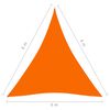 vidaXL Voile de parasol tissu oxford triangulaire 6x6x6 m orange