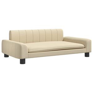 vidaXL Lit pour chien cr&egrave;me 90x53x30 cm tissu