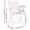 vidaXL Chaise pliante 4 pcs Gris 49 x 57.5 x 92cm Bois d'acacia massif