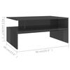 vidaXL Table basse gris brillant 90x60x42,5 cm bois d'ing&eacute;nierie