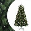 vidaXL Sapin de No&euml;l artificiel articul&eacute; avec boules 150 cm 150 LED