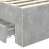 vidaXL Cadre de lit Gris B&eacute;ton et Argent 75 x 190 cm Bois d'ing&eacute;nierie