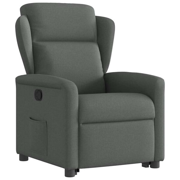 vidaXL Fauteuil inclinable Gris fonc&eacute; Tissu