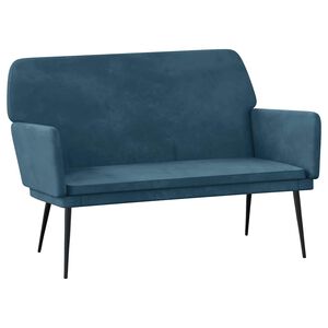 vidaXL Banc Bleu 108x79x79 cm Velours