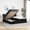 VidaXL Cadre de lit ottoman avec matelas noir 160x200 cm tissu