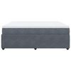 vidaXL Sommier &agrave; lattes de lit et matelas Gris fonc&eacute; 200x200cm Velours