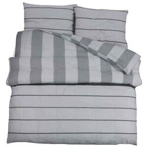 vidaXL Ensemble de housse de couette gris clair 200x220 cm coton