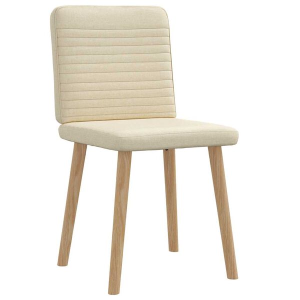 vidaXL Chaises &agrave; manger lot de 2 cr&egrave;me tissu