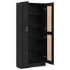 vidaXL Biblioth&egrave;que Ch&ecirc;ne noir 82,5 x 30,5 x 185 cm Bois d'ing&eacute;nierie