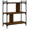 vidaXL Biblioth&egrave;que 3 niveaux ch&ecirc;ne brun 76x32x88 cm bois d'ing&eacute;nierie