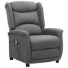 vidaXL Fauteuil de massage inclinable Gris clair Tissu