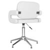 vidaXL Chaises pivotantes &agrave; manger lot de 6 blanc similicuir