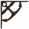 vidaXL Supports d'&eacute;tag&egrave;re murale 12 pc Marron ancien 10 x 10 x 3 cm