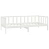 vidaXL Lit de jour sans matelas blanc bois de pin massif 90x200 cm