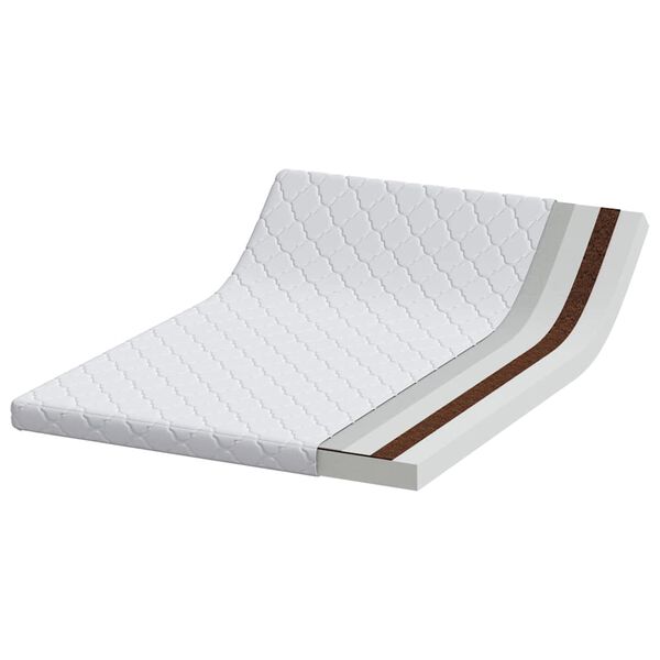vidaXL Matelas Blanc 160 x 200 cm Tissu jacquard