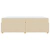 vidaXL Cadre de lit avec matelas Cr&egrave;me 200 x 200 cm tissu