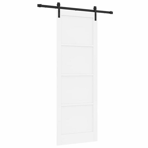 vidaXL Porte coulissante Blanc 83 x 232 cm Pin massif