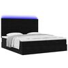 VidaXL Cadre de lit ottoman avec matelas noir 180x200cm velours