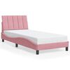 vidaXL Cadre de lit avec LED sans matelas Hanko rose 90x190 cm velours