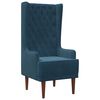 vidaXL Chaise &agrave; dossier haut avec boutons capitonn&eacute;s Bleu Velours