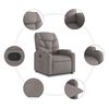 vidaXL Fauteuil inclinable Taupe Tissu