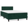 vidaXL Sommier &agrave; lattes de lit avec matelas LED vert fonc&eacute; 120x190 cm