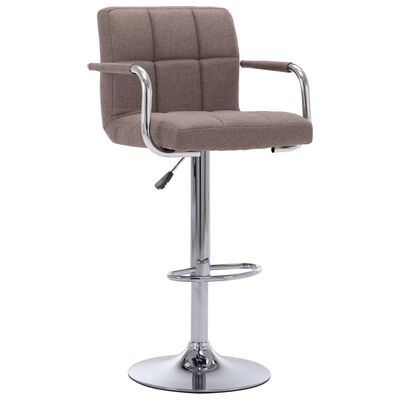 vidaXL Tabouret de bar Taupe Tissu