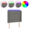 vidaXL T&ecirc;te de lit &agrave; LED Gris fonc&eacute; 83x16x118/128 cm Tissu