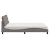 vidaXL Lit avec matelas taupe 160x200 cm tissu