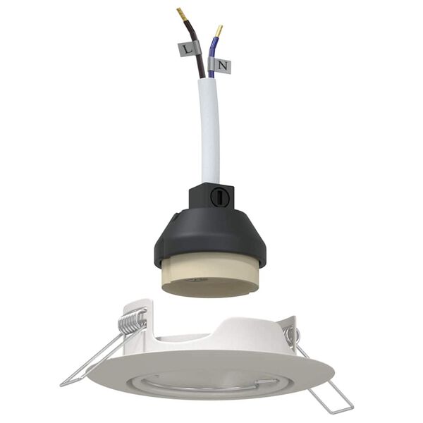 vidaXL Projecteur 6 pcs Blanc 9 x 9 x 2,5 cm M&eacute;tal