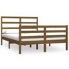 vidaXL Cadre de lit Marron miel Bois de pin massif 135x190 cm Double