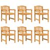 vidaXL Chaises de jardin lot de 6 58x59x88 cm bois massif de teck